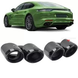 Dubbele zwarte dempers voor Porsche Panamera 971