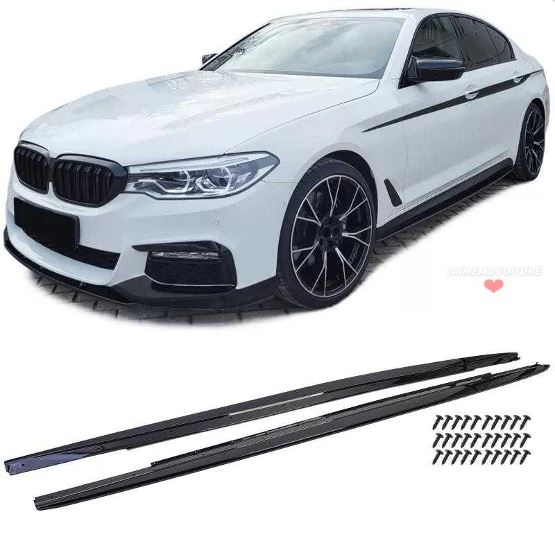 Tröskelförlängare i högblank svart till BMW 5-serie G30 G31 Tröskelförlängare i högblank svart till BMW 5-serie G30 G31