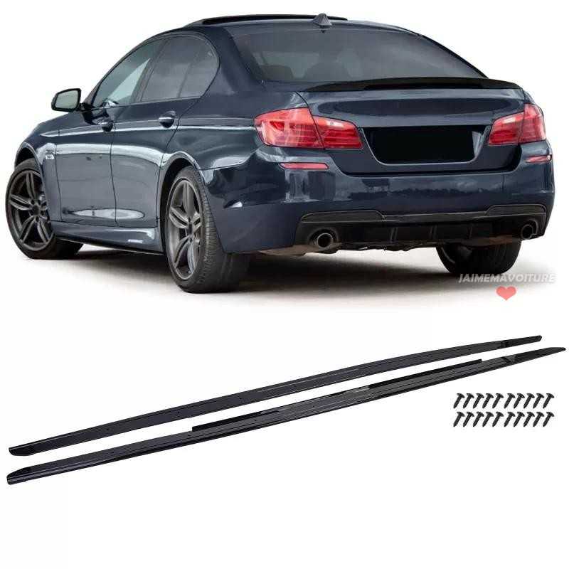 Unterbodenverbreiterungen in Hochglanz Schwarz für BMW 5er F10 F11 (2010-2017)