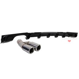 Kit Diffusor und Doppelauspuffendrohre für BMW 3er 2011-2019 - Chrom