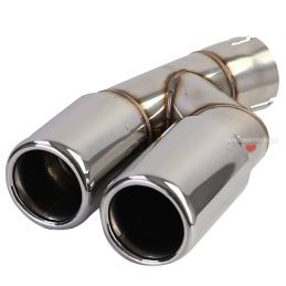 Diffuser and twin tailpipes kit for BMW 3 Series 2011-2019 - Chrome