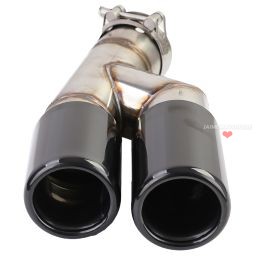 Diffuser and twin tailpipes kit for BMW 3 Series 2011-2019 - Black