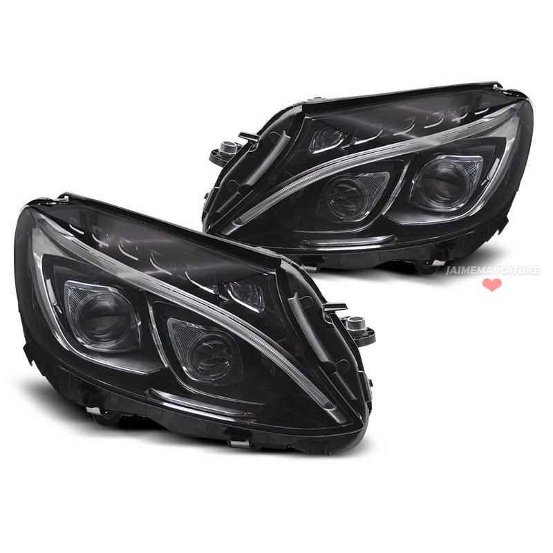 Black LED headlights for Mercedes C-Class W205 2014-2018 Black LED headlights for Mercedes C-Class W205 2014-2018