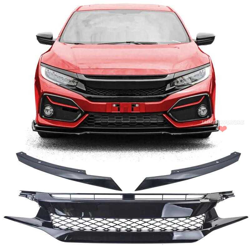 Calandre Type R Noire Sans Logo pour Honda Civic FK 2016-2020 Calandre Type R Noire Sans Logo pour Honda Civic FK 2016-2020