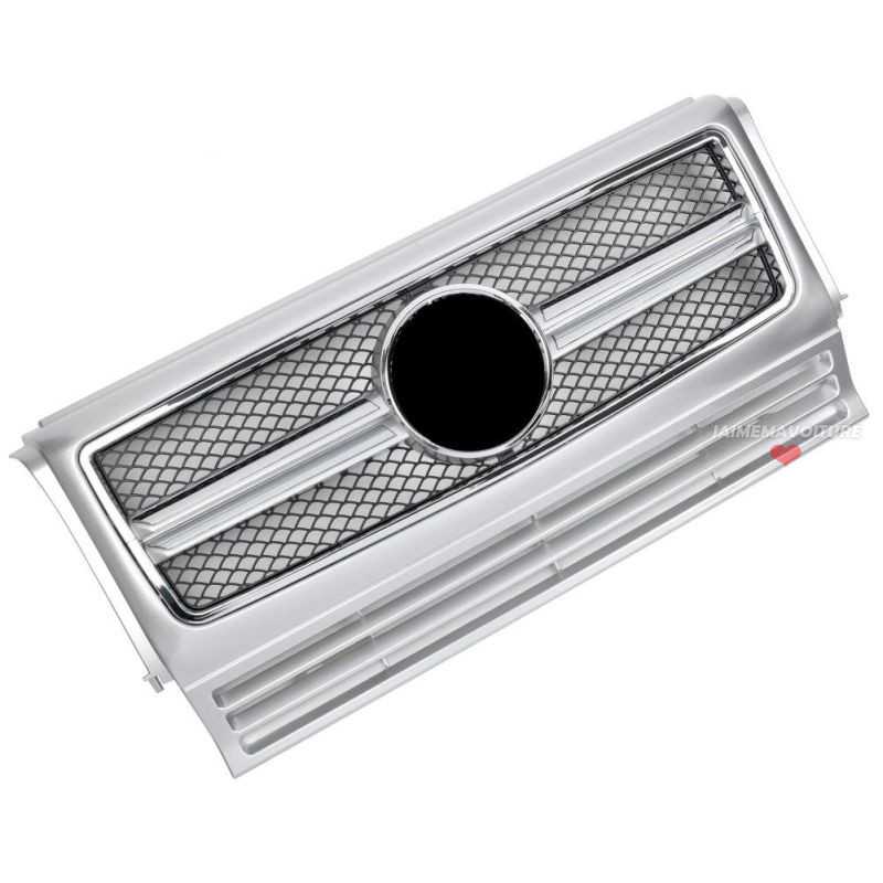 Radiatorrooster voor Mercedes G-Klasse 1 bar - Chroomgrijs Radiatorrooster voor Mercedes G-Klasse 1 bar - Chroomgrijs