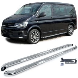 Chrome tube step for VW Transporter, Multivan T5 T6 - Short chassis