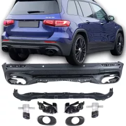 Diffuseur noir + embouts échappement pour Mercedes X247 GLB
