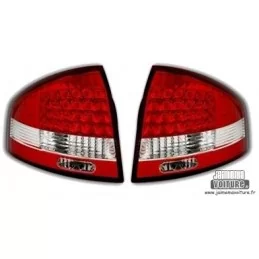 Audi A6 red white led rear lights