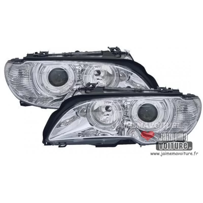 Angel eyes BMW E46 Cabrio nach 2003 346 Cup Chrom