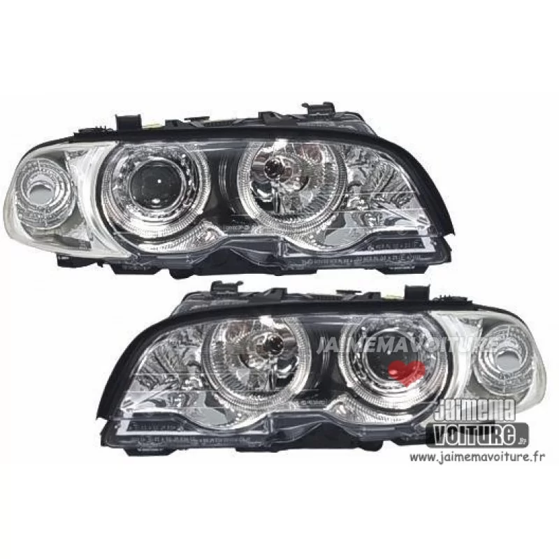 Angel eyes BMW E46 Cabrio de corte fase 1 cromo Angel eyes BMW E46 Cabrio de corte fase 1 cromo