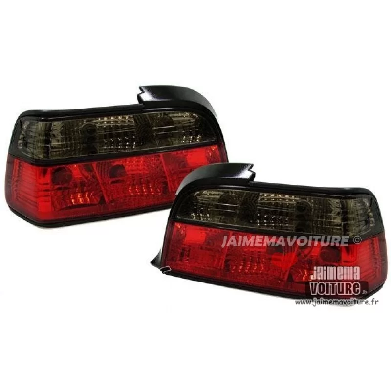 Luces traseras rojo cristal de BMW E36 negro