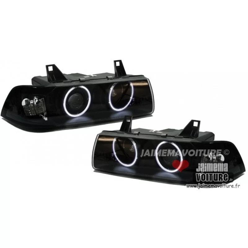 Occhi d'angelo BMW E36 Coupé Cabriolet CCFL Nero