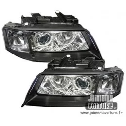 Negro faros delanteros Audi A6 1997-1999