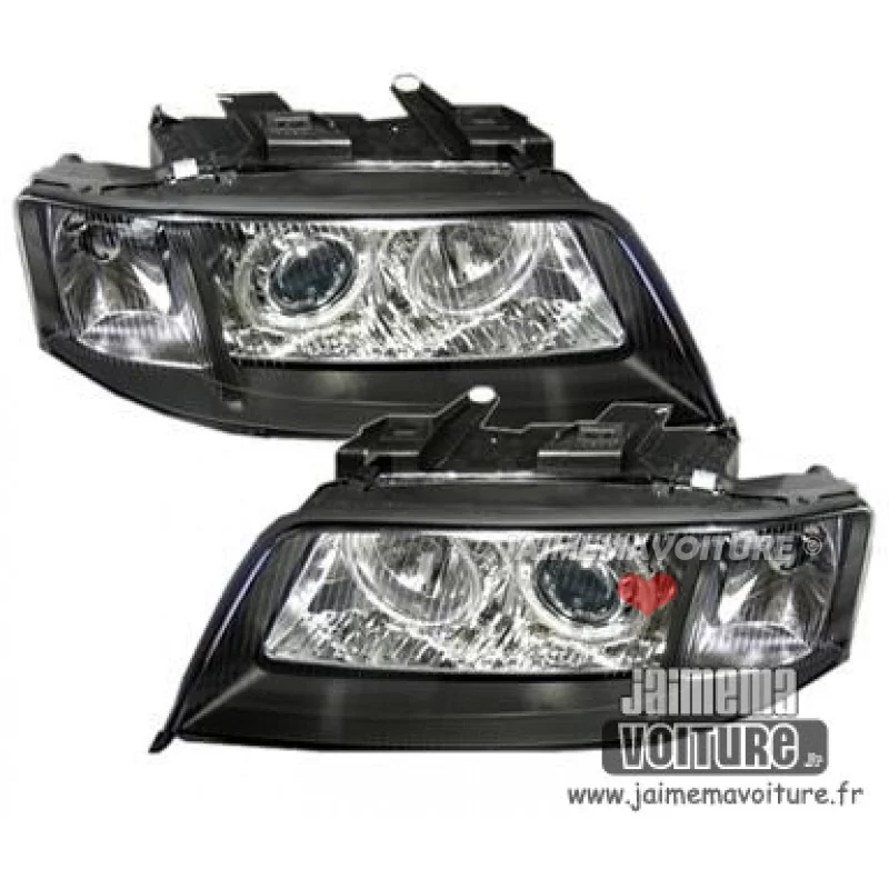 Negro faros delanteros Audi A6 1997-1999