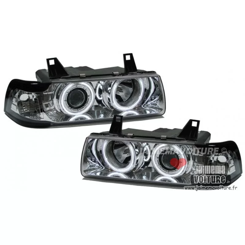 Angel eyes BMW E36 Berline CCFL Chrome