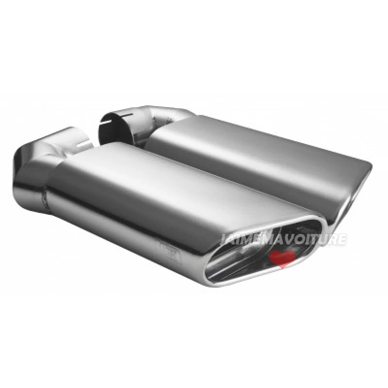 Double outputs chrome VW Touareg exhaust alu