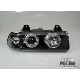 Feux avants Angel eyes BMW E36 Noir