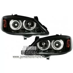 Opel Astra G Koplampen Angel Eyes Depo Zwart