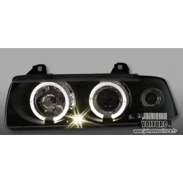 Feux avants Angel eyes BMW E36 Noir