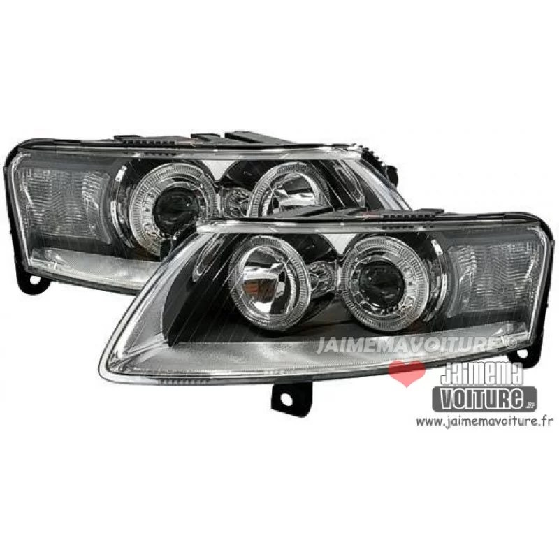 Headlights angel eyes Audi A6