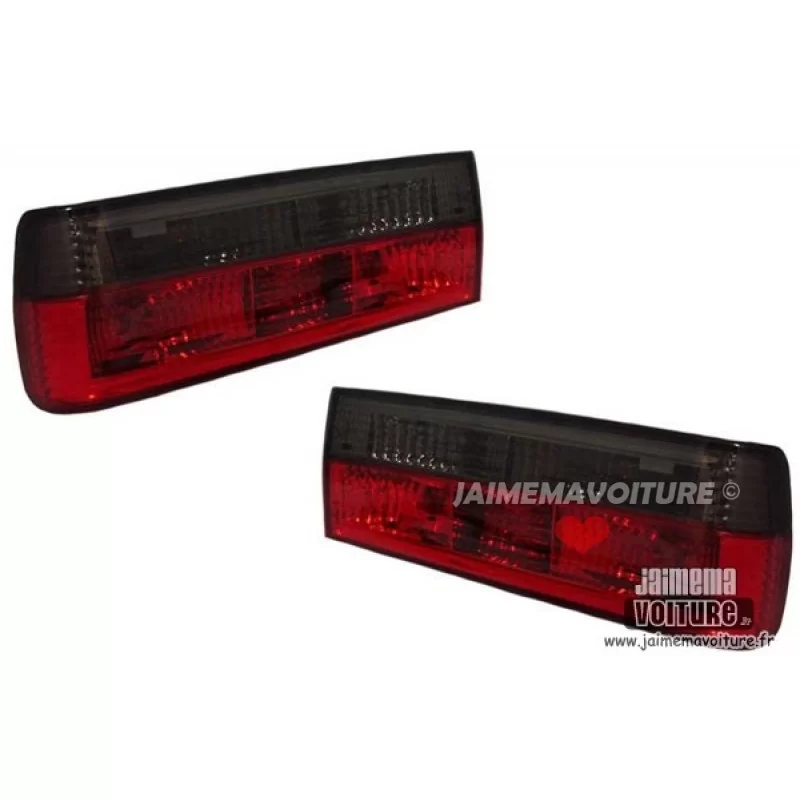 BMW E30 black red crystal rear lights