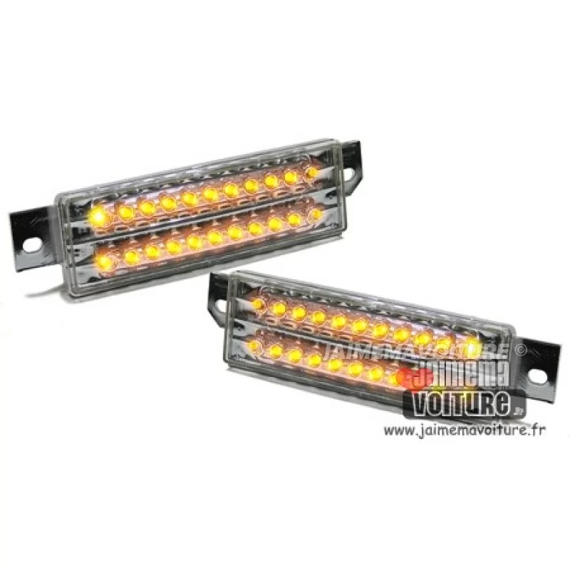 BMW E30 flashers has white LEDs