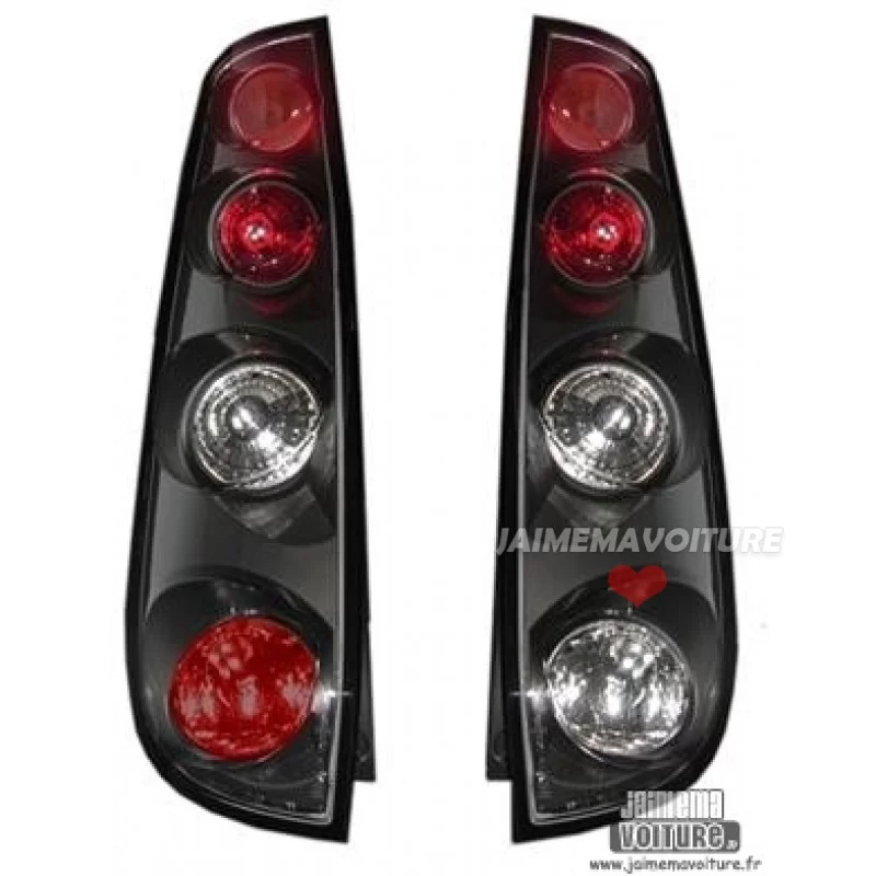 Faros de Ford Fiesta MK6 trasero negro