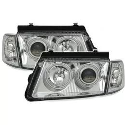 Fari anteriori angel eyes CCFL VW Passat 3B Chrome