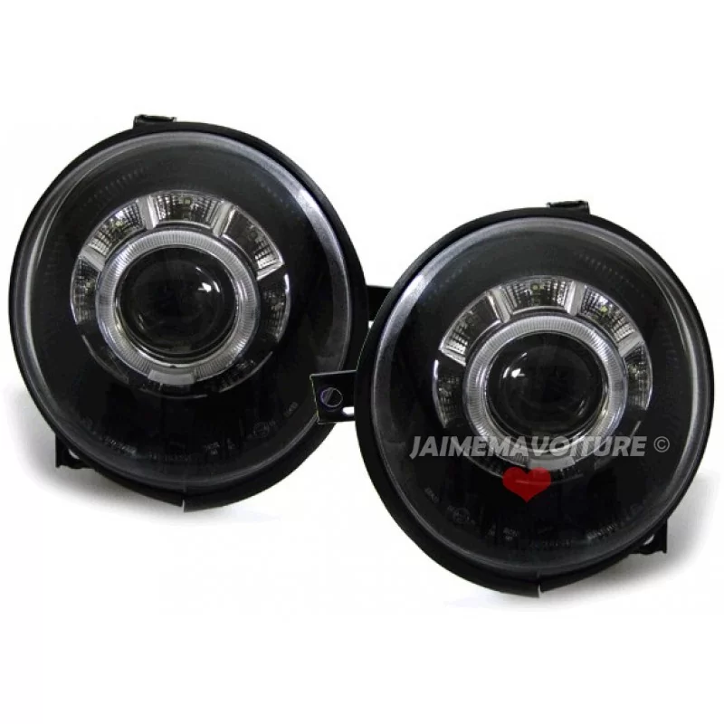 ojos frente Faros Angel VW Lupo negros precios