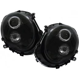 Headlights Angel eyes Mini Cooper black fronts