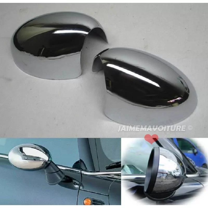 espejo de aluminio cromado cubre Mini Cooper espejo de aluminio cromado cubre Mini Cooper