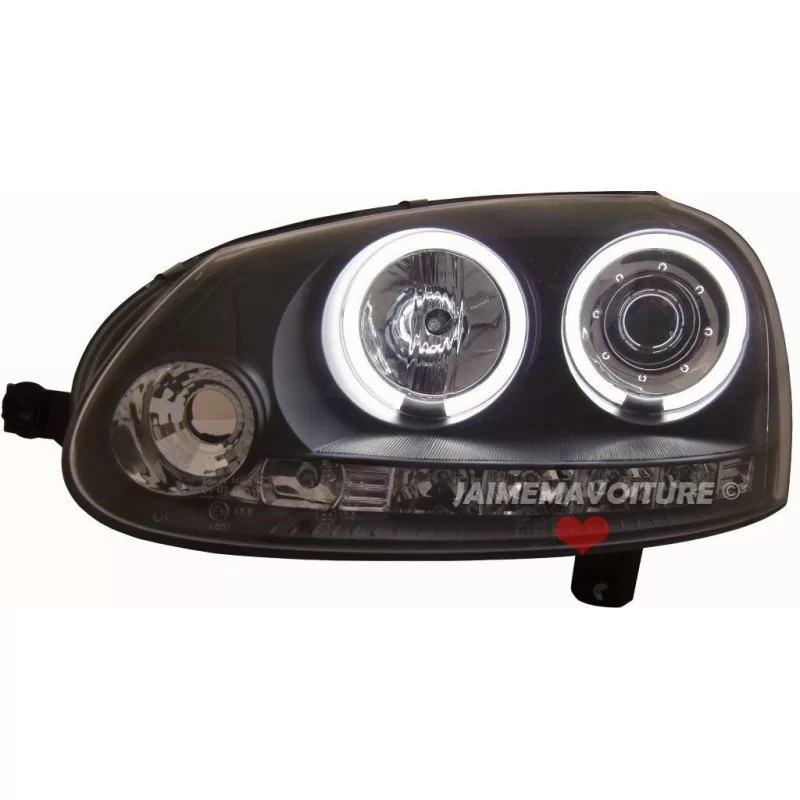 Front headlights angel eyes CCFL 5 Golf