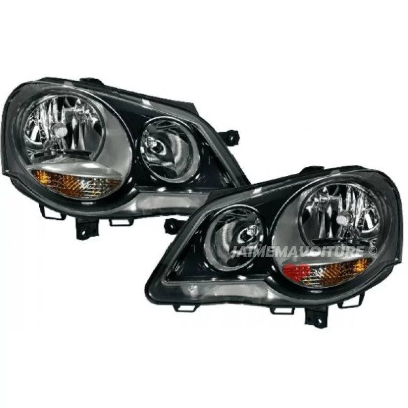 Negro faros delanteros VW Polo 9N3 GTI