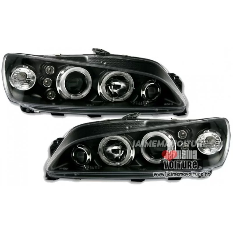 Headlights black Peugeot 306