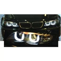 BMW faros delanteros LED Serie 3 E46 anillos cuadrados