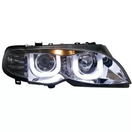 Front headlights led BMW series 3 E46 white square rings