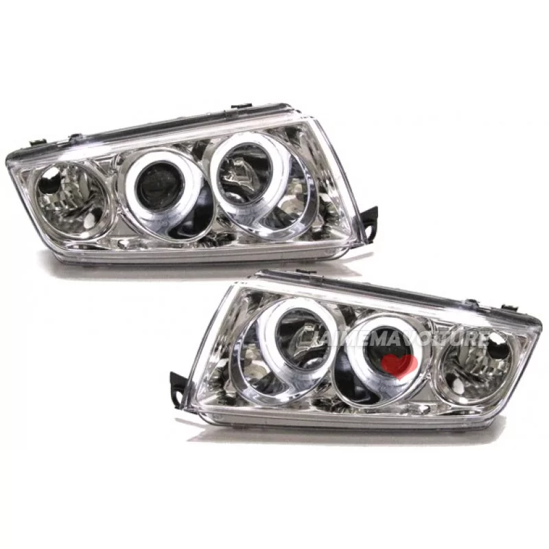 Front headlights angel eyes CCFL Skoda Fabia