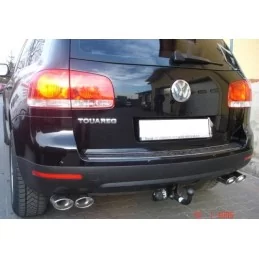 Dubbele 2x2 chroomuitlaten VW Touareg tuning