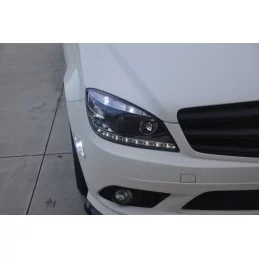 Front lights black led Mercedes class C W204