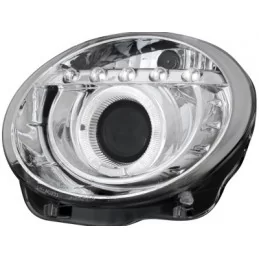 Faros delanteros led Fiat 500 cromo tuning