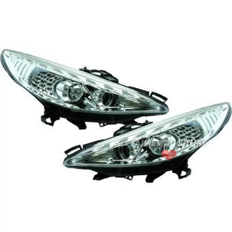 Peugeot 207 led voorlichten met led knipperlichten Peugeot 207 led voorlichten met led knipperlichten