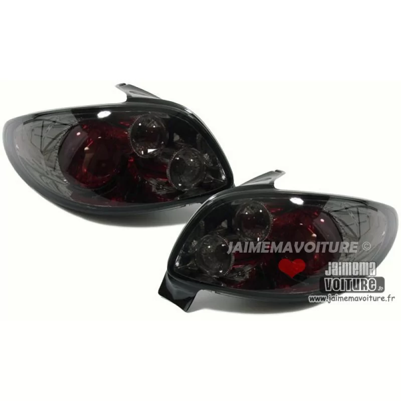 Luces traseras Peugeot 206 negro cromo