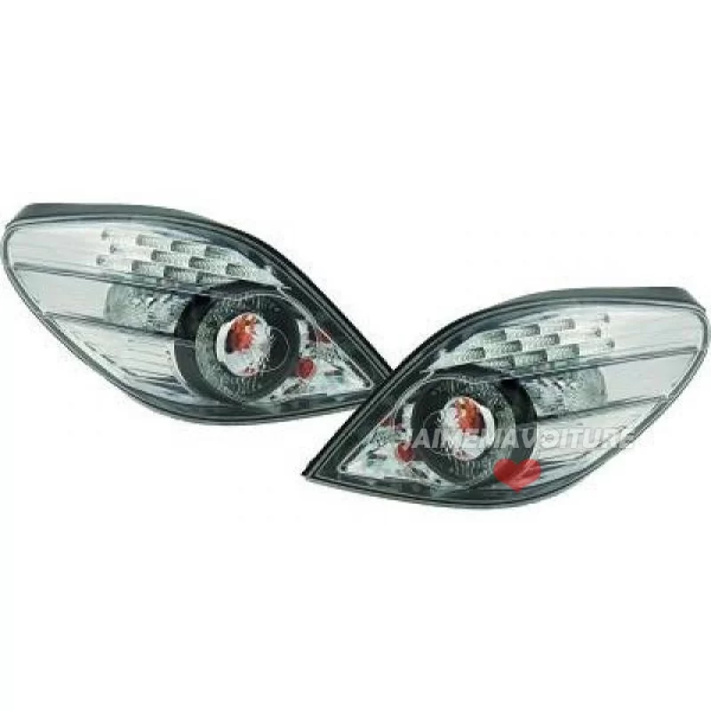 Peugeot 207 cc fanali posteriori cromati LED tuning