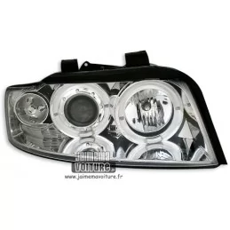 Angel eyes headlights Audi A4 B6 sonar chrome tuning