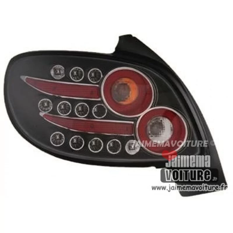 Luces traseras de Led Peugeot 206 negro