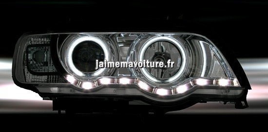 Phares angel eyes led bmw x5